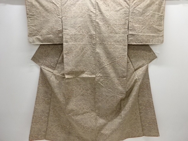 流水に花模様織り出し本場大島紬着物